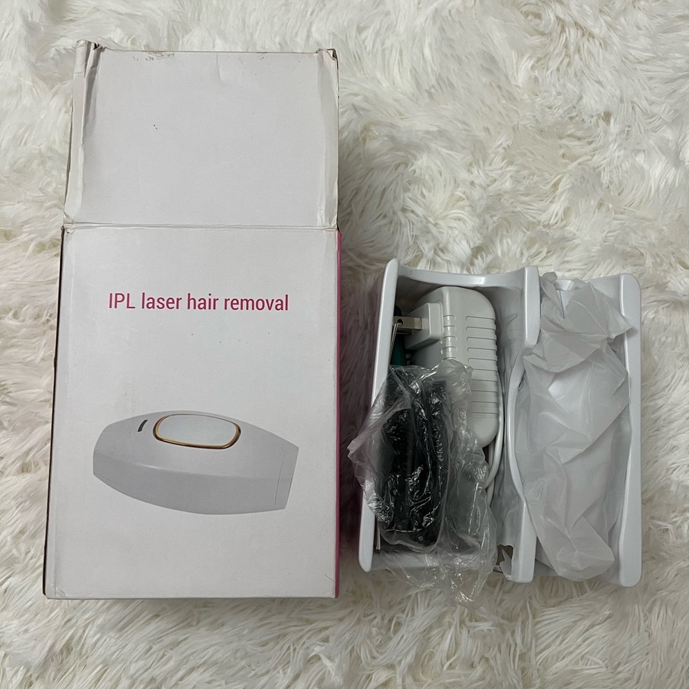 IPL Laser Hair Removal Device - White with Gold Trim